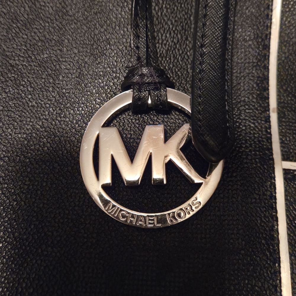 Michael Kors Black Tote Bag with Signature Charm - Picture 2 of 12